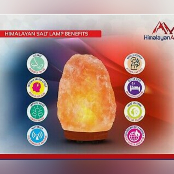 Natural Himalayan Pink Salt Lamp, Rose  7.5"×5" with Dimmer Switch - Picture 5 of 8